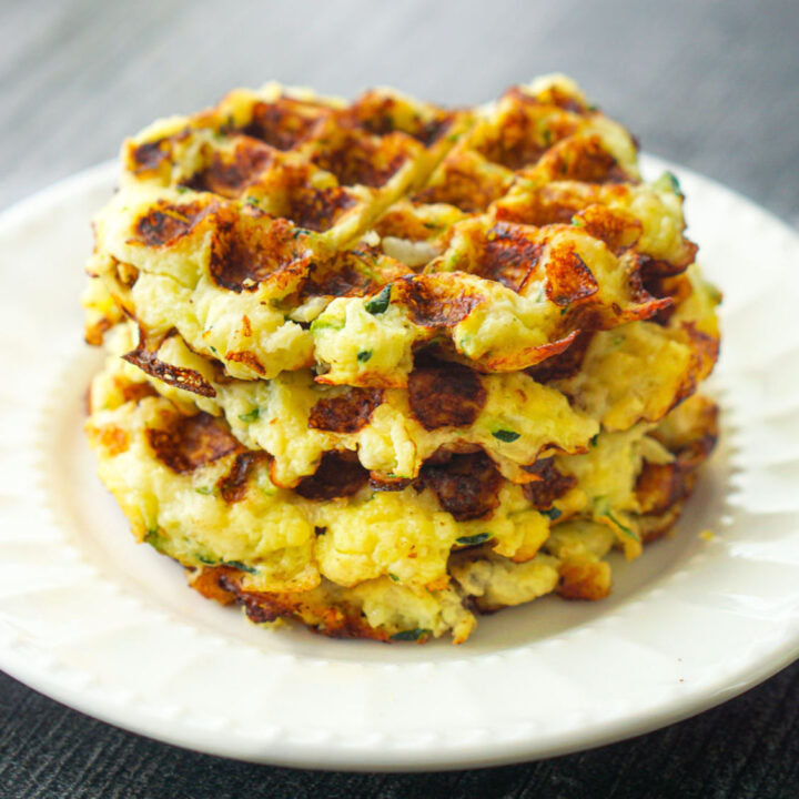 Zucchini and Cheese Waffles