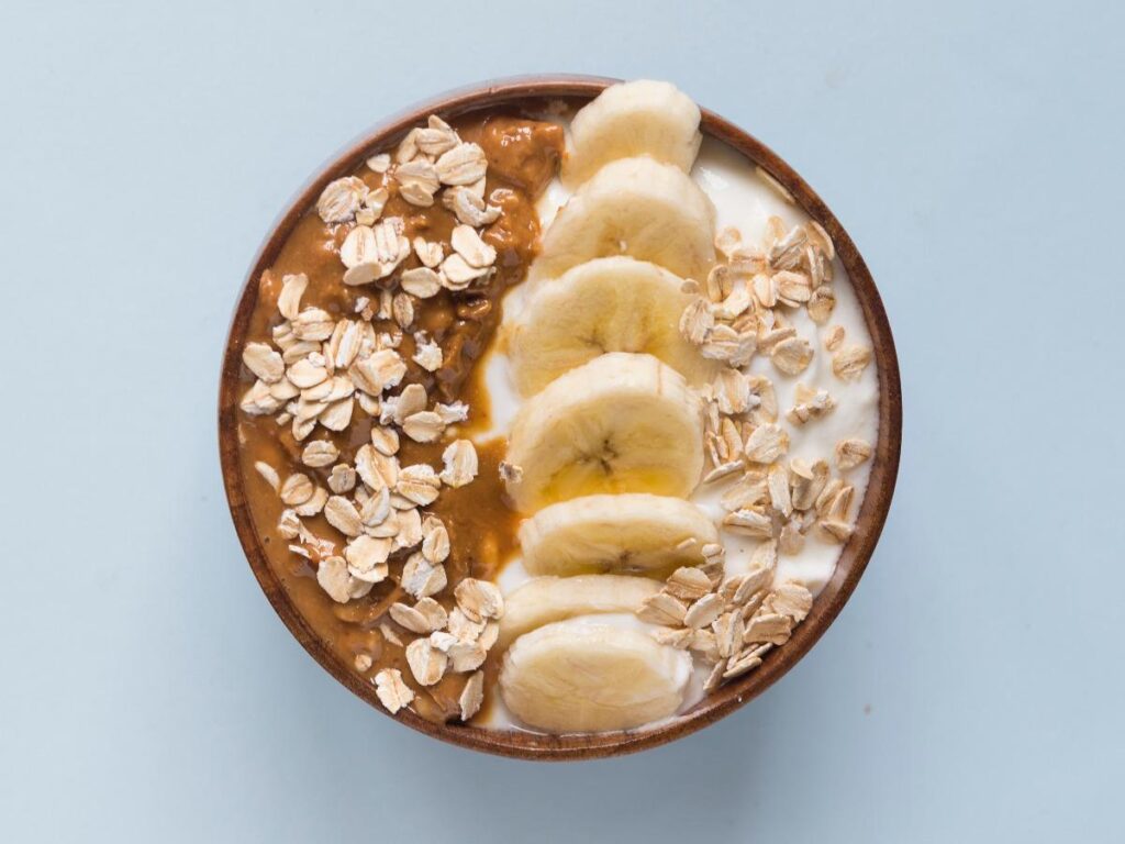 Nutty Banana and Almond Butter Oatmeal