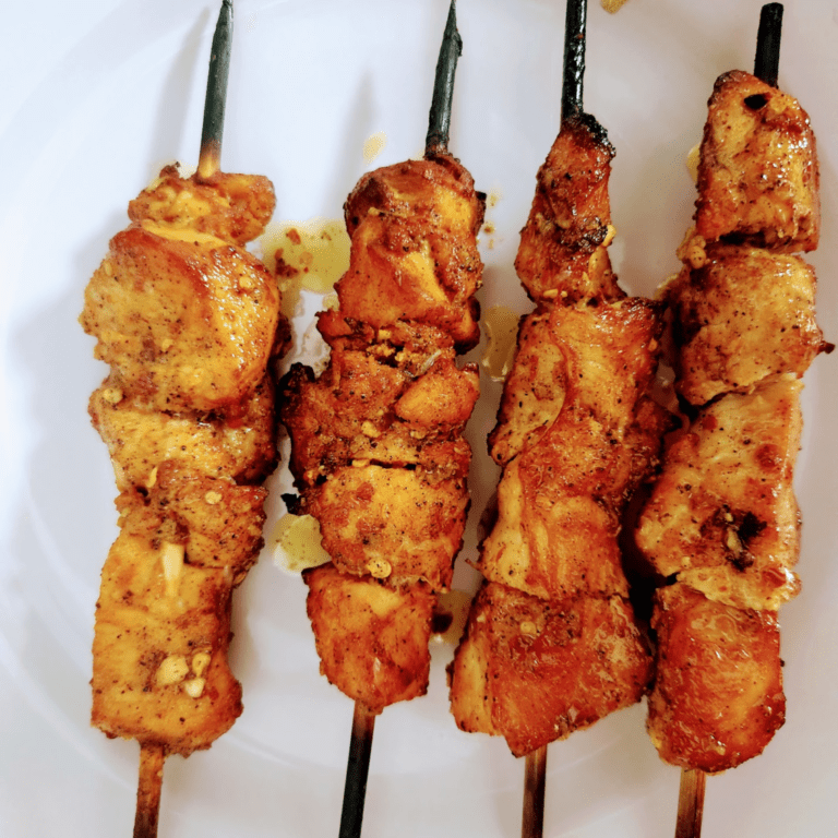 air fryer buffalo chicken skewer