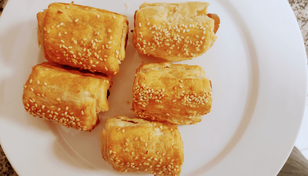 easy sausage rolls with puff pastry