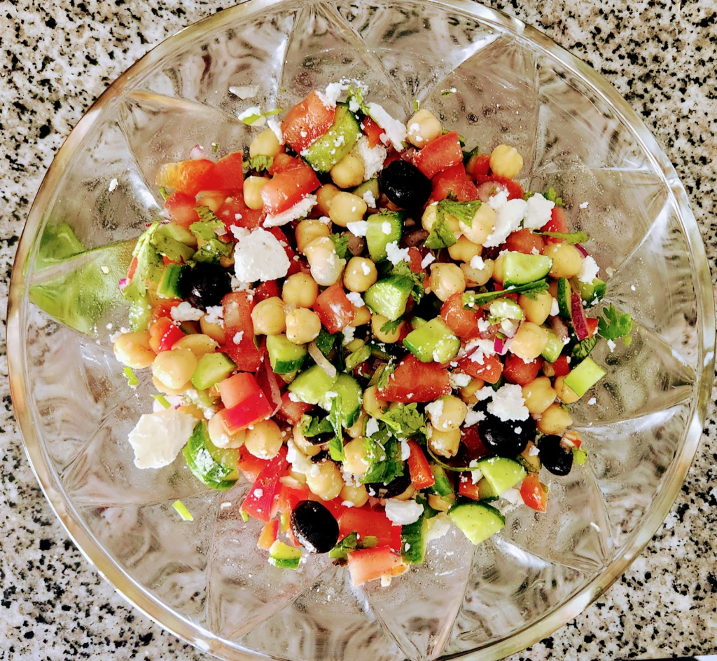 Healthy Mediterranean Chickpea Salad For Summer