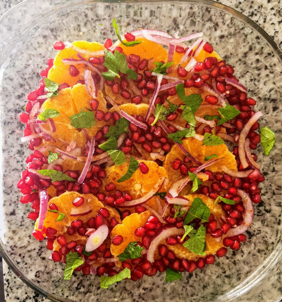 Mediterranean Orange Pomegranate Salad