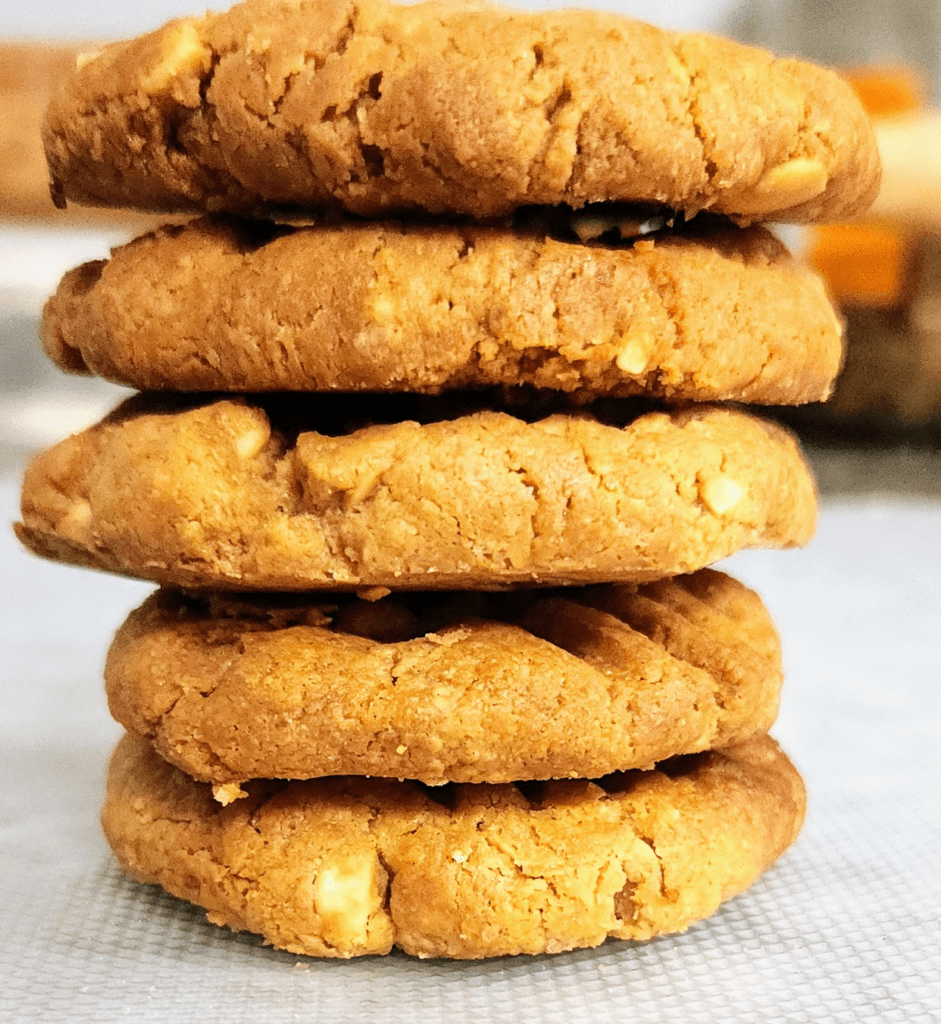 3 ingredient air fryer peanut butter cookies