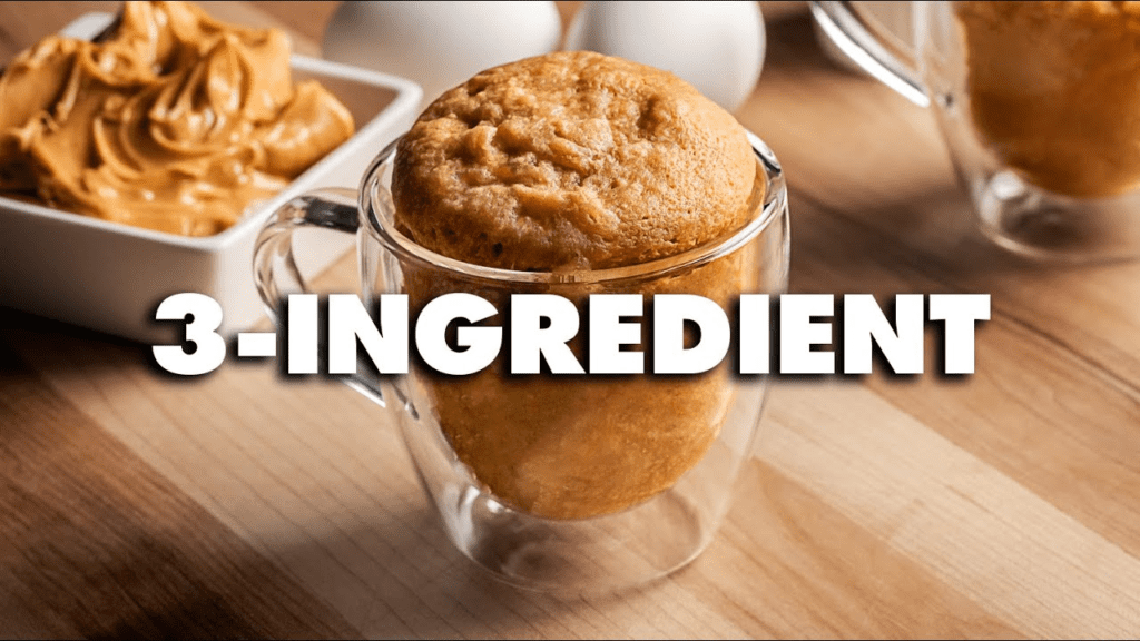 3 Ingredient Peanut Butter Mug Cake