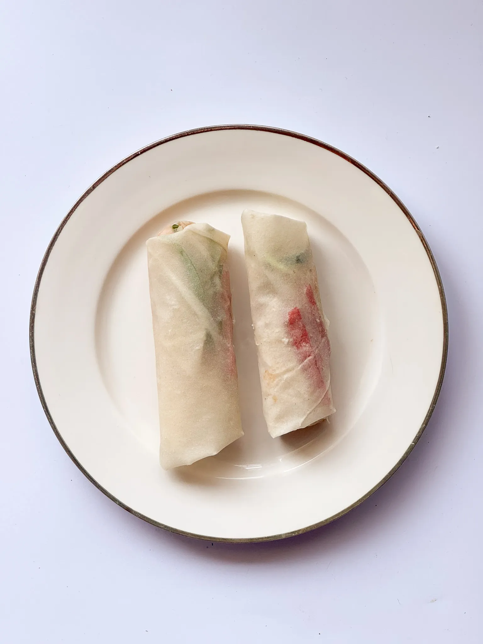 Spring rolls prepared.