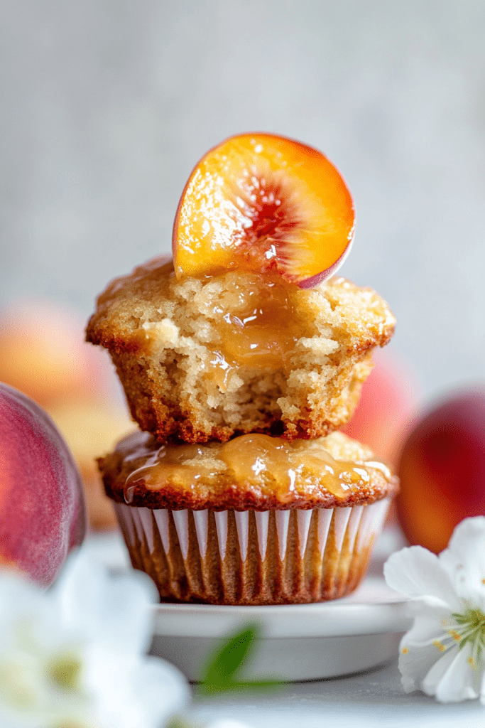 Peach Cottage Cheese Muffins