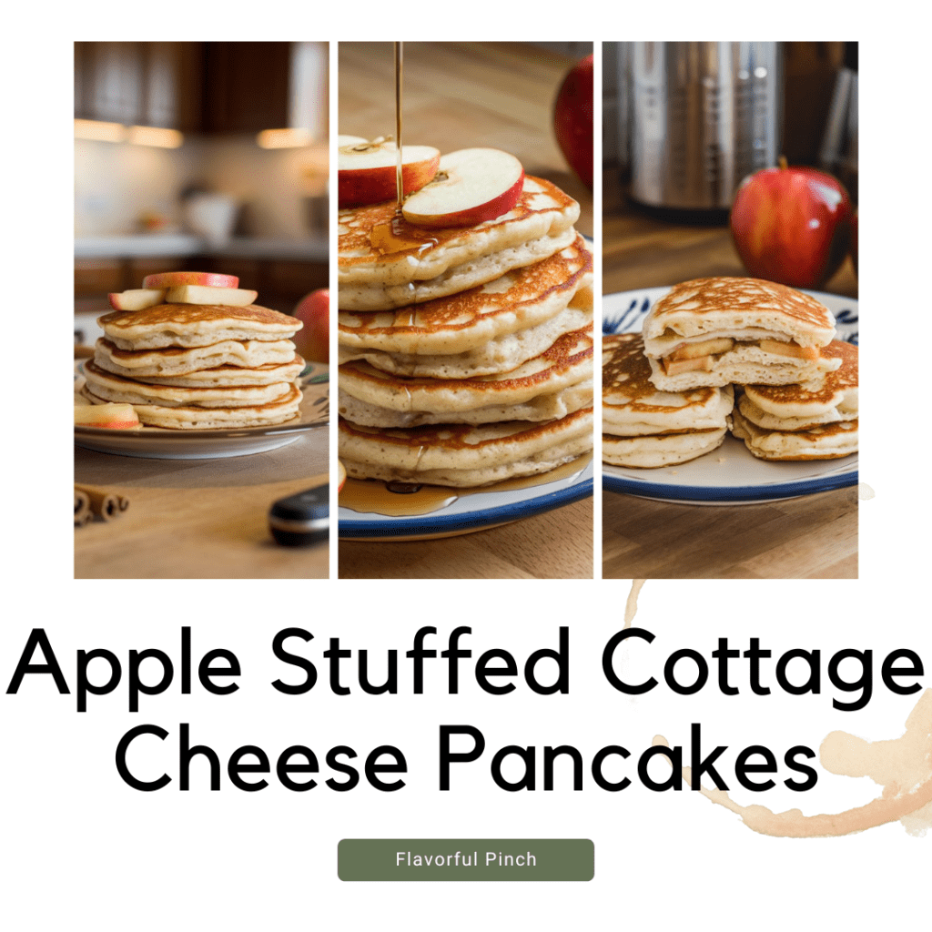 Apple Stuffed Cottage Cheese Pancakes recipe