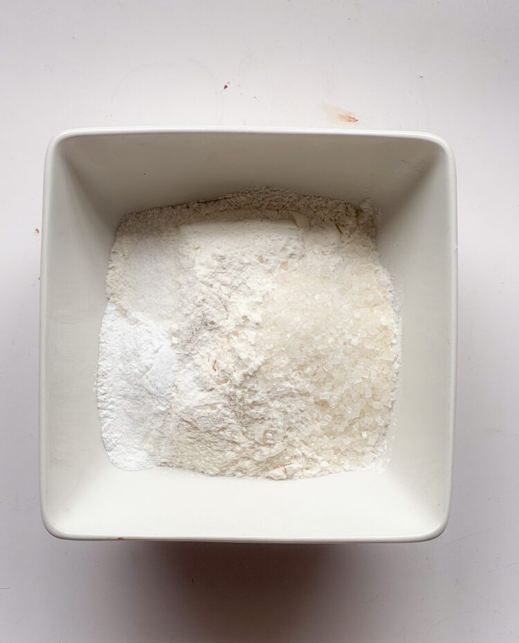 Mix of dry ingredients in a bowl.