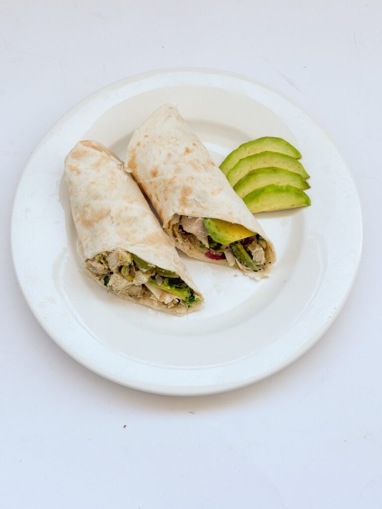 Healthy Avocado Chicken Salad Wrap With Greek Yogurt