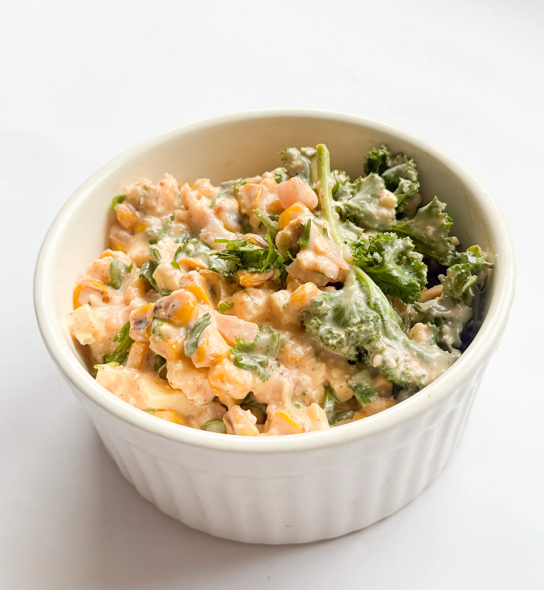 Final plating of the salad.