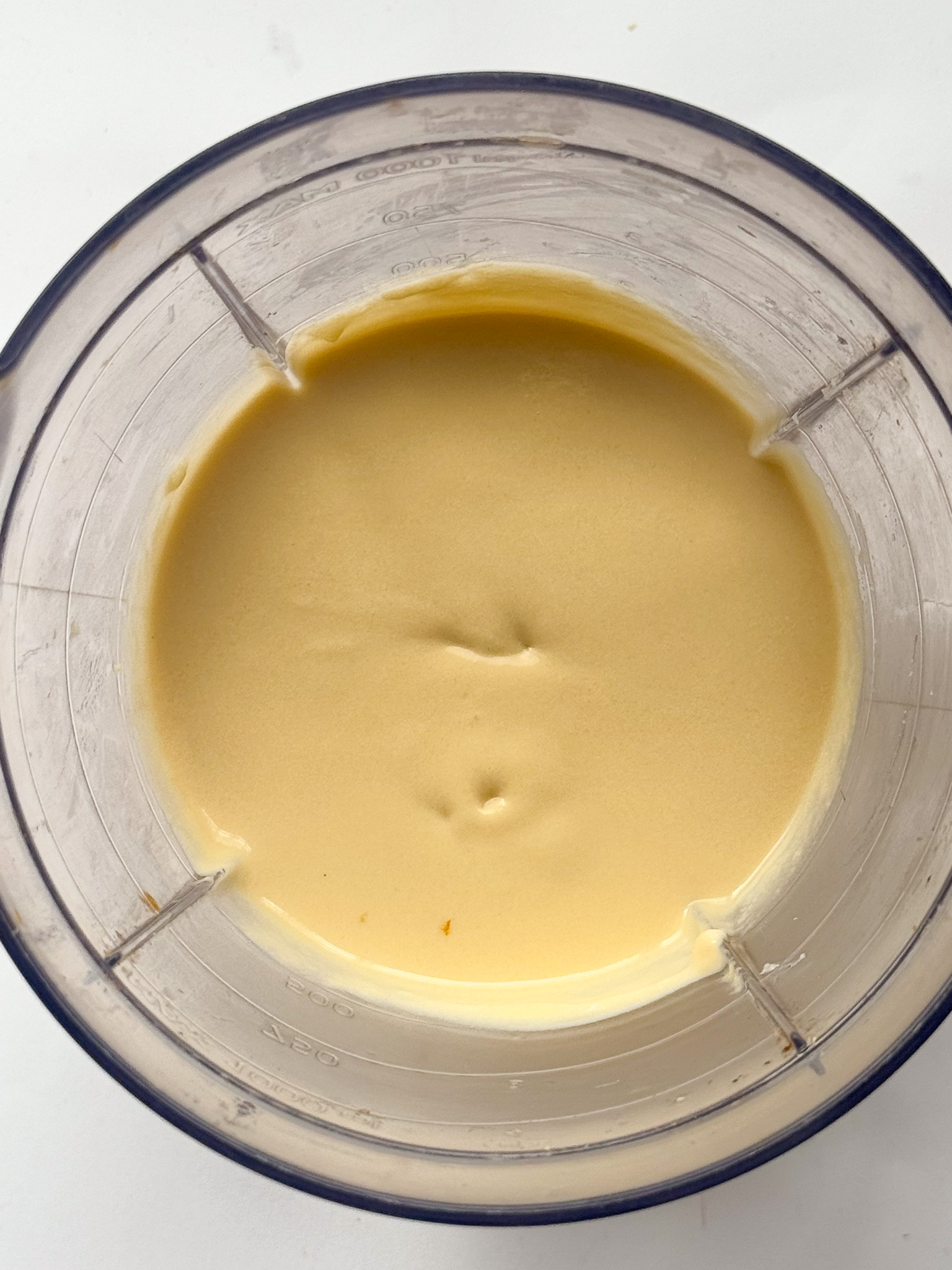 Batter in the blender.