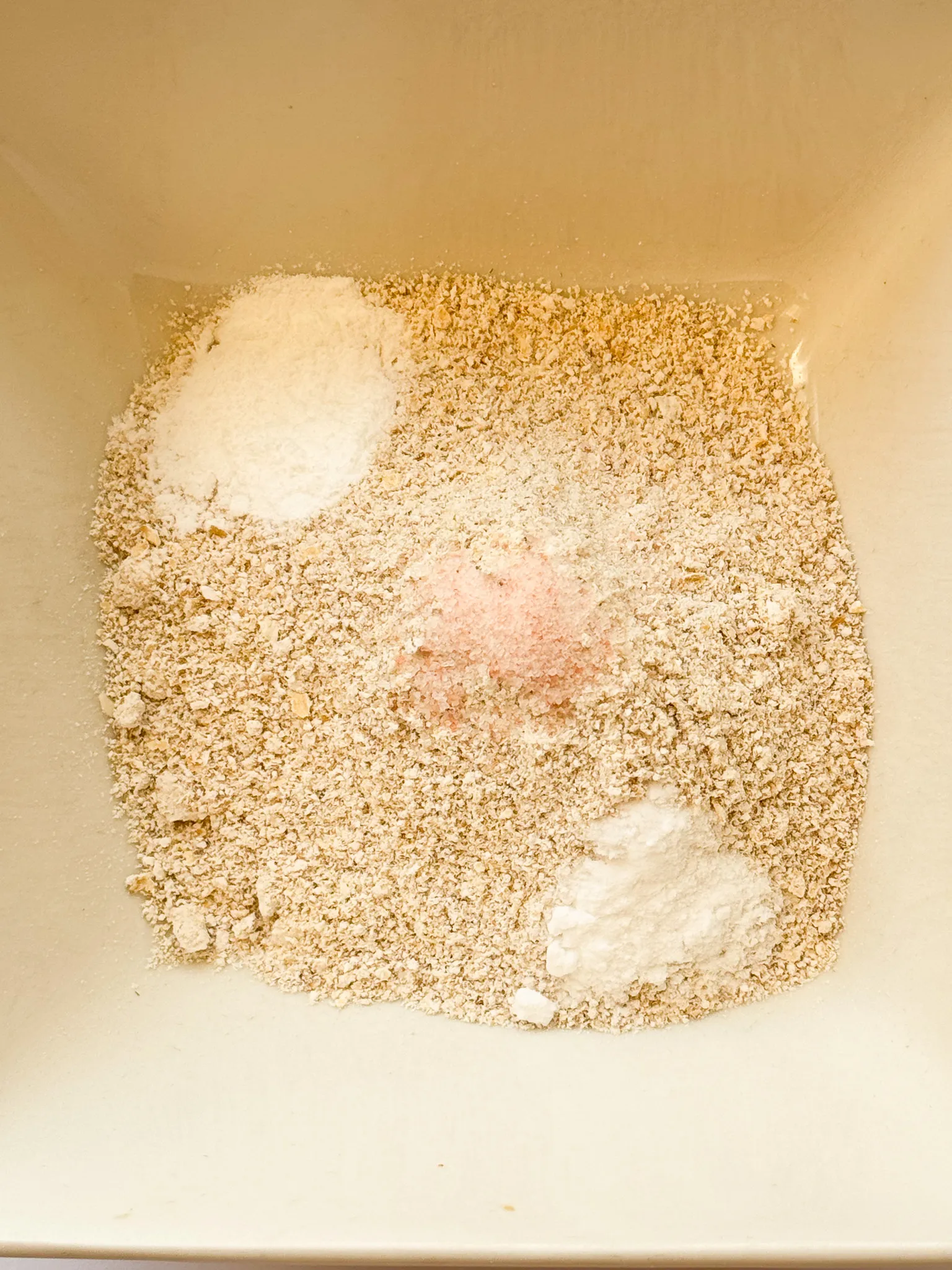 Dry ingredients in a bowl.