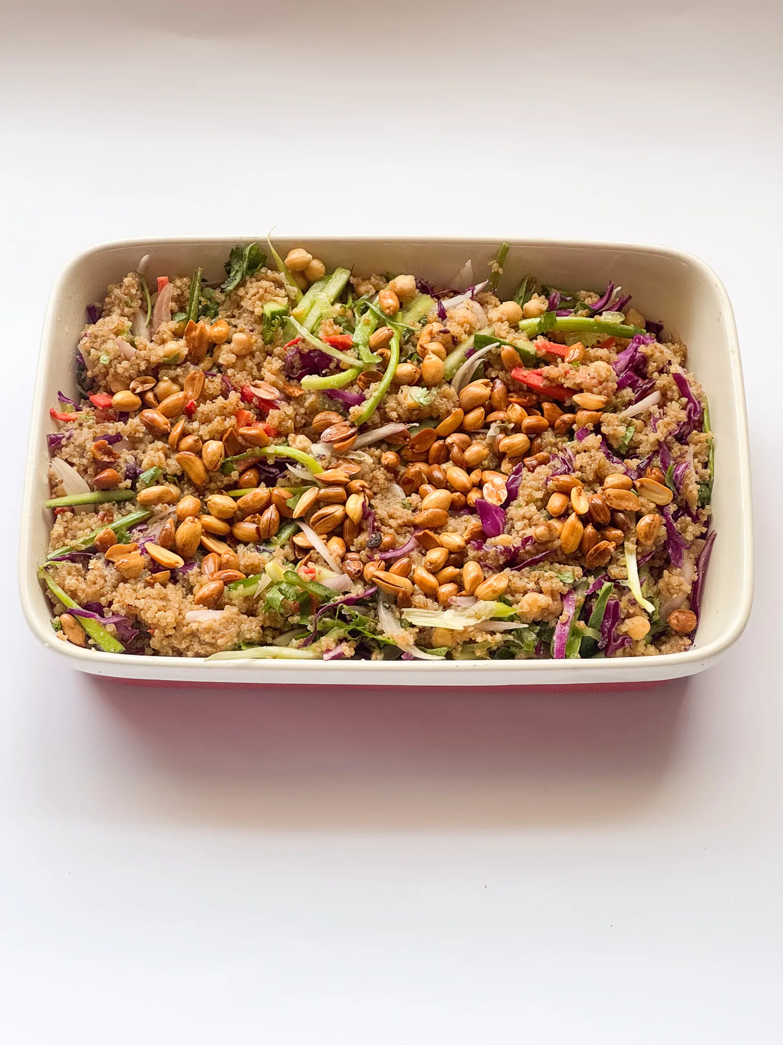 Mixing everything together.