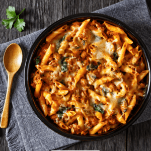 Feta Tomato Pasta Bake With Chicken