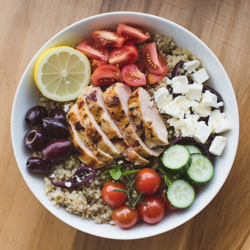 Greek Chicken Quinoa Bowl