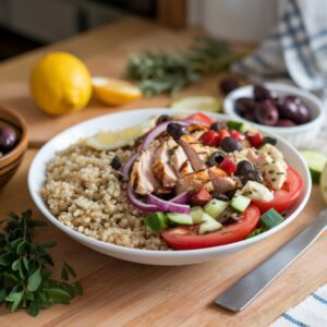 Greek Chicken Quinoa Bowl