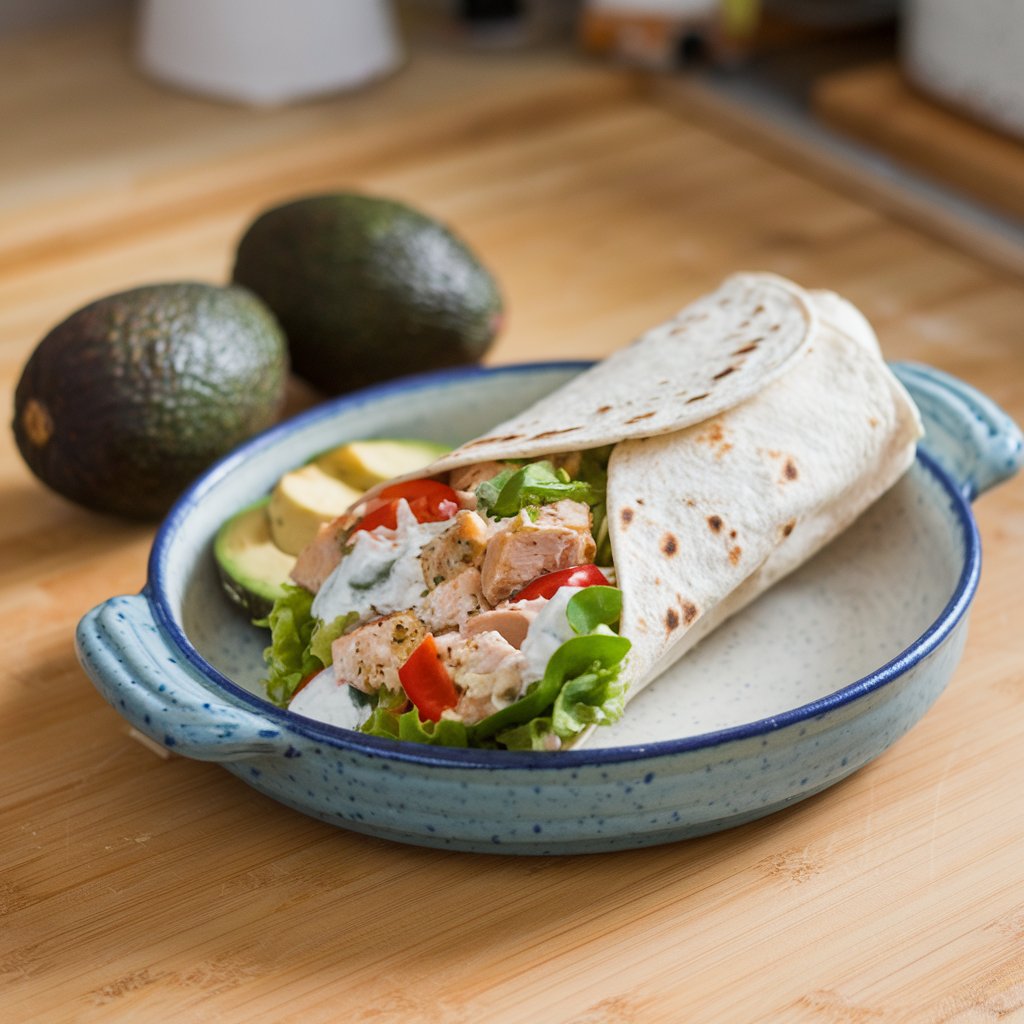 Avocado Chicken Salad Wrap with Greek Yogurt