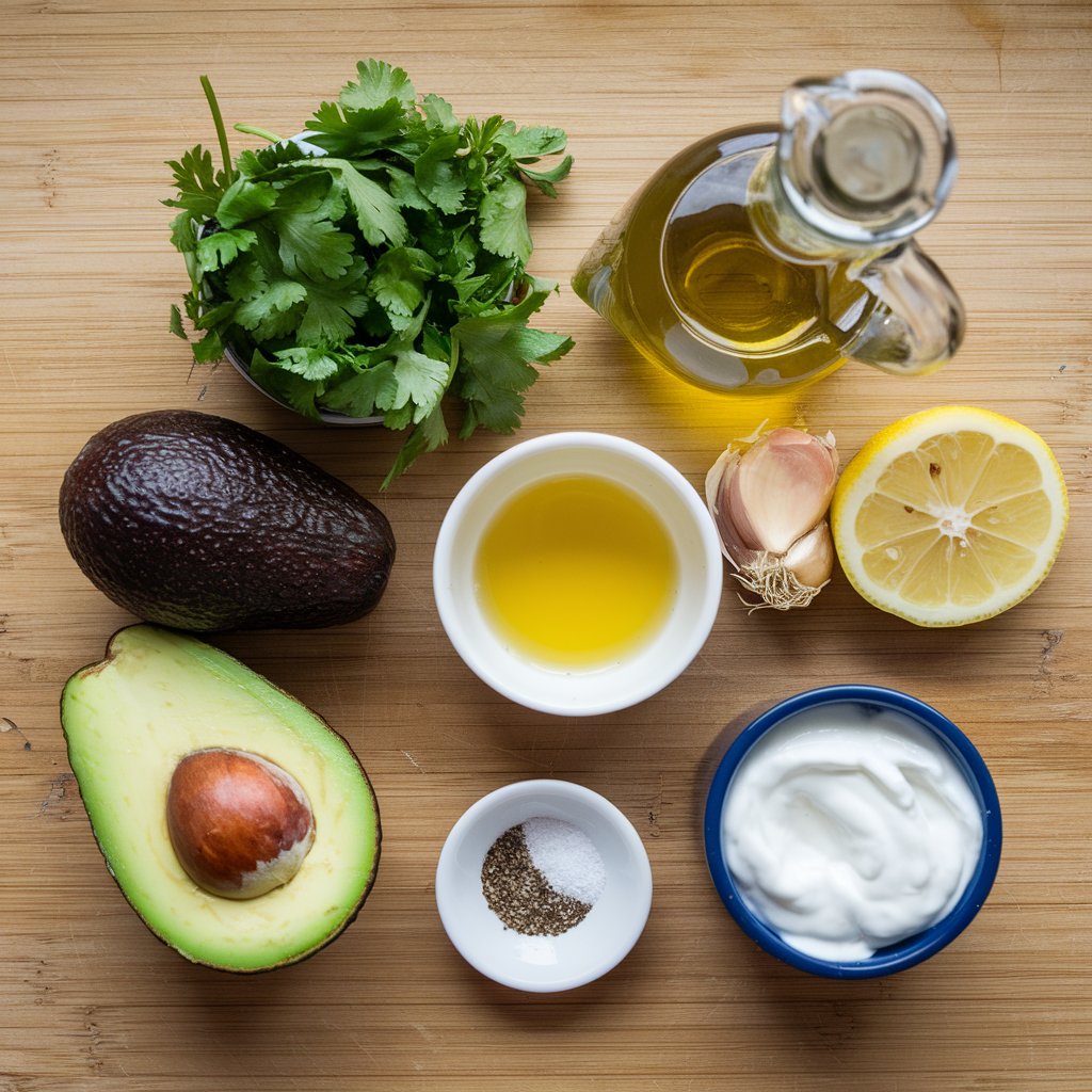 what you'll need for Avocado sauce with cilantro