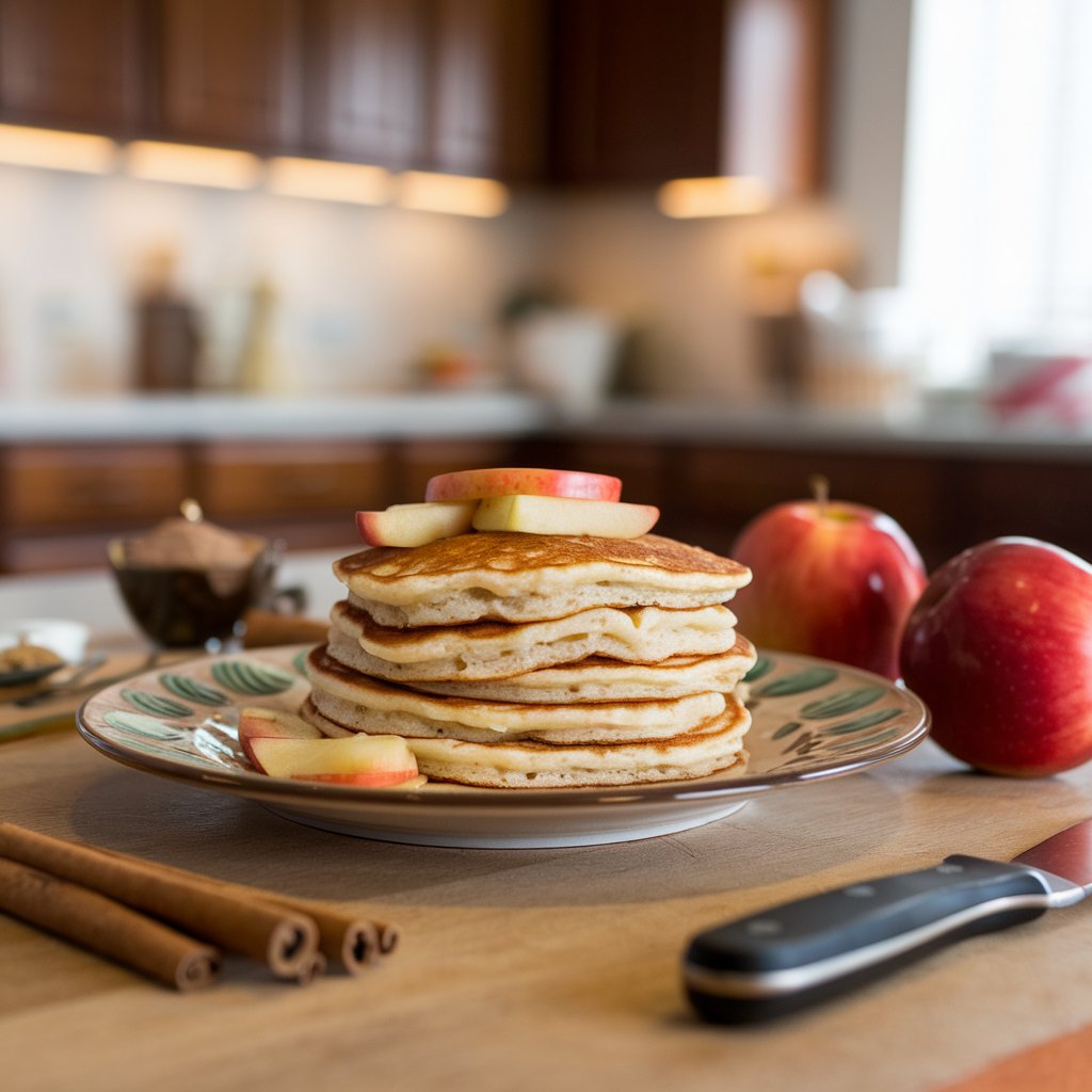 Apple Stuffed Cottage Cheese Pancakes