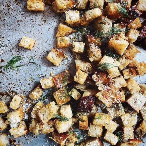 Homemade Sourdough Croutons