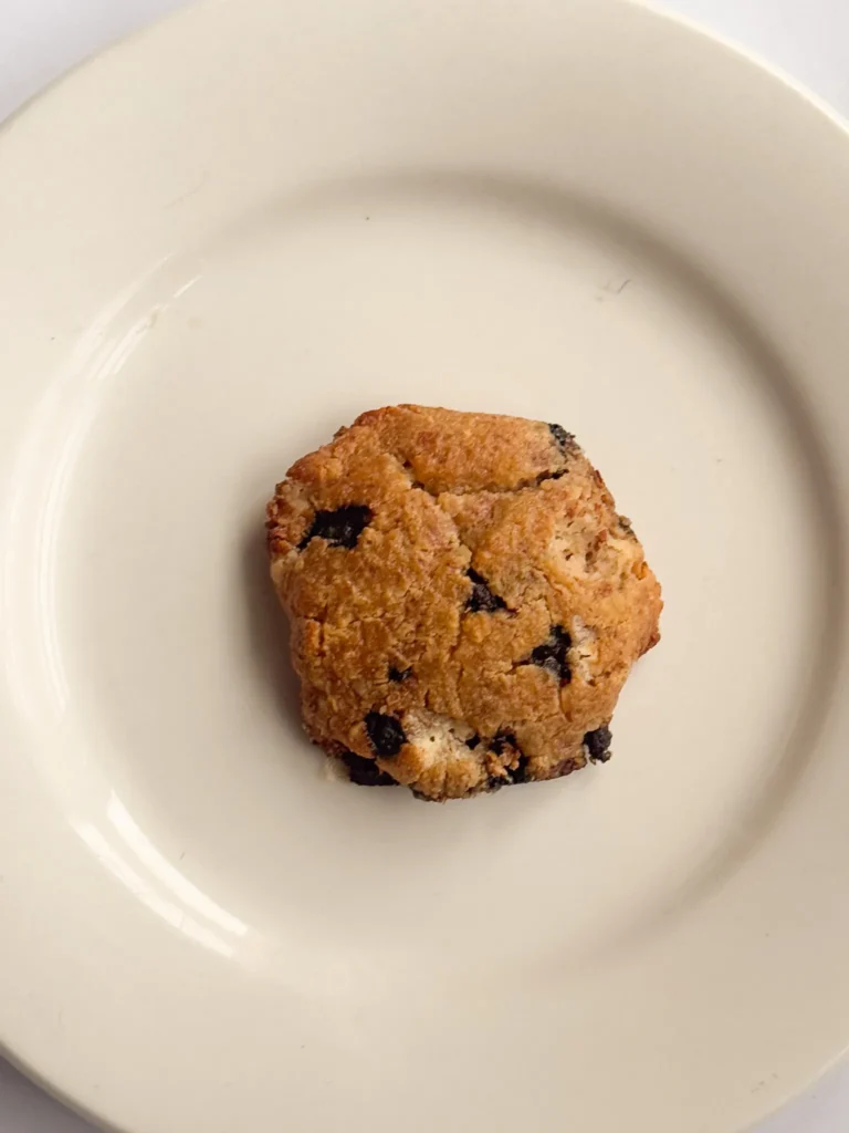 A cottage cheese almond flour cookies closeup.
