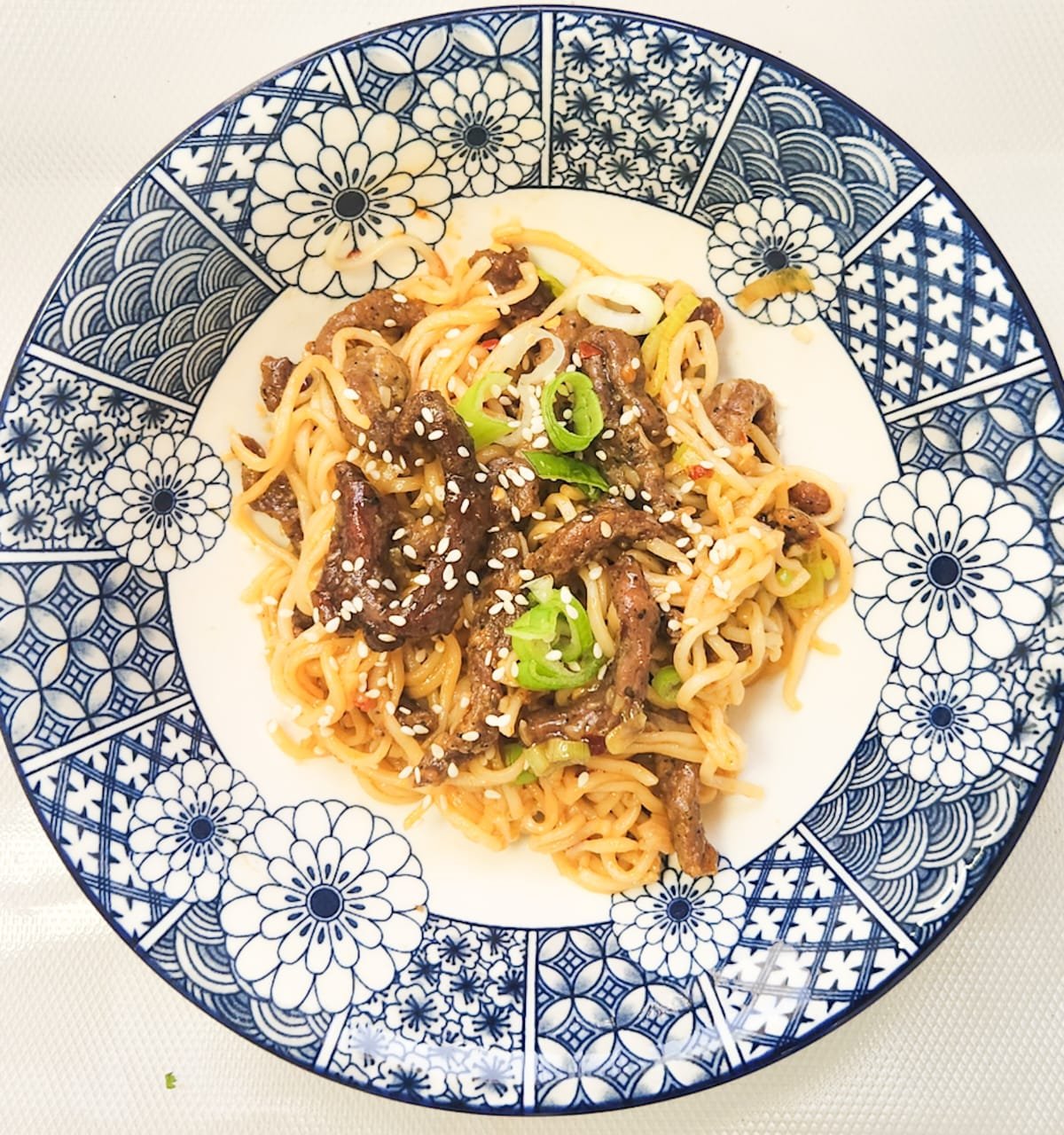 Mongolian Beef Stir-Fry with Ramen