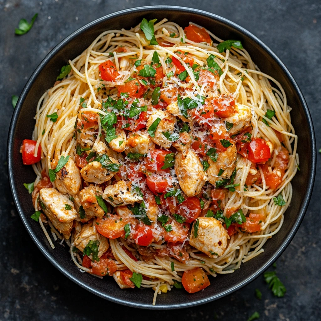 Bruschetta Chicken Pasta recipe