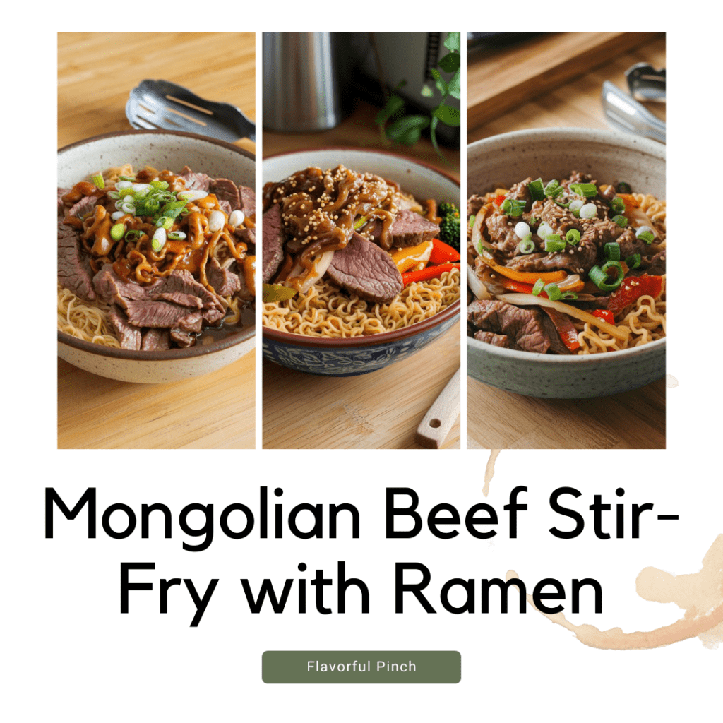 Mongolian Beef Stir-Fry with Ramen recipe