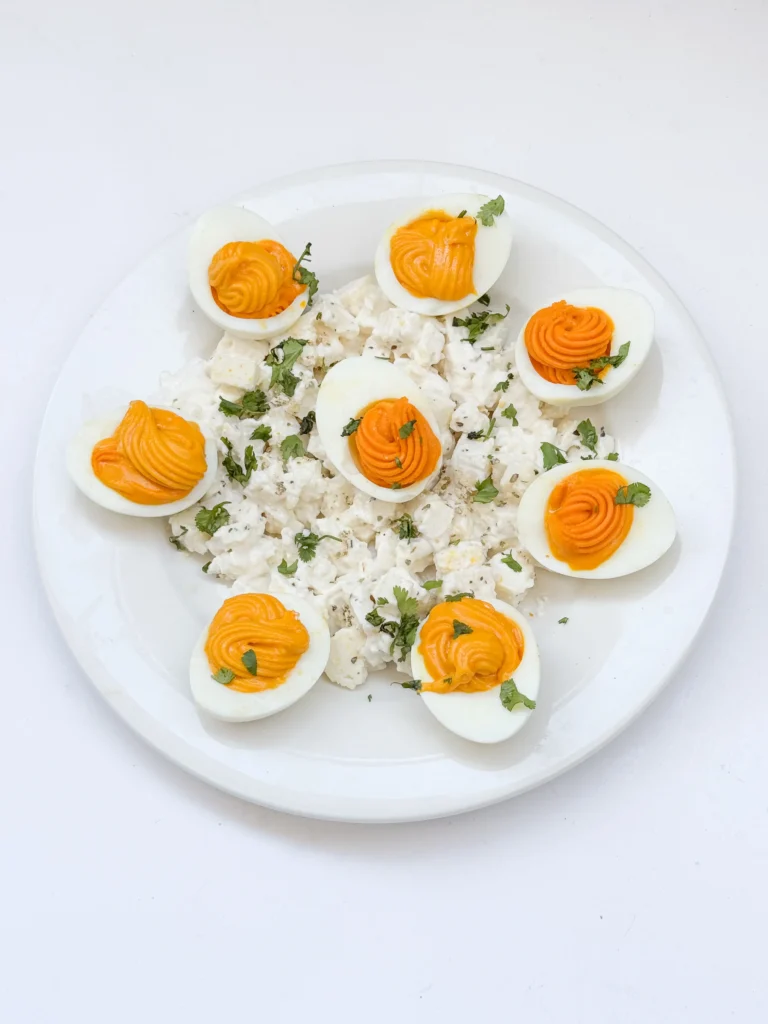 Creamy Keto Deviled Egg Salad with Cottage Cheese
