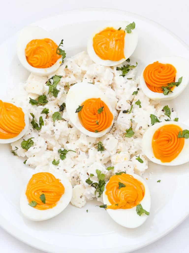 Closeup of the salad plate.