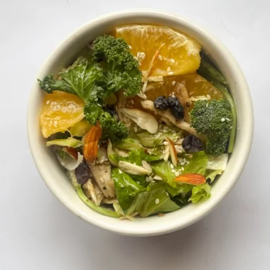 Quick and Healthy Asian Chicken Raisin Salad WPRM Cover.