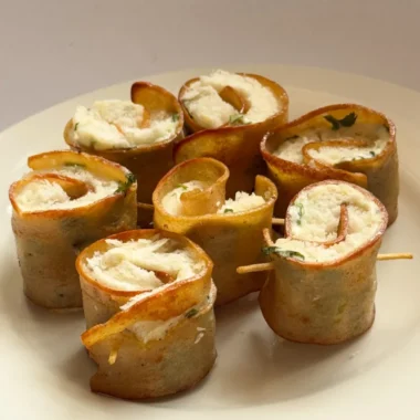 Crispy bacon cream cheese roll ups.