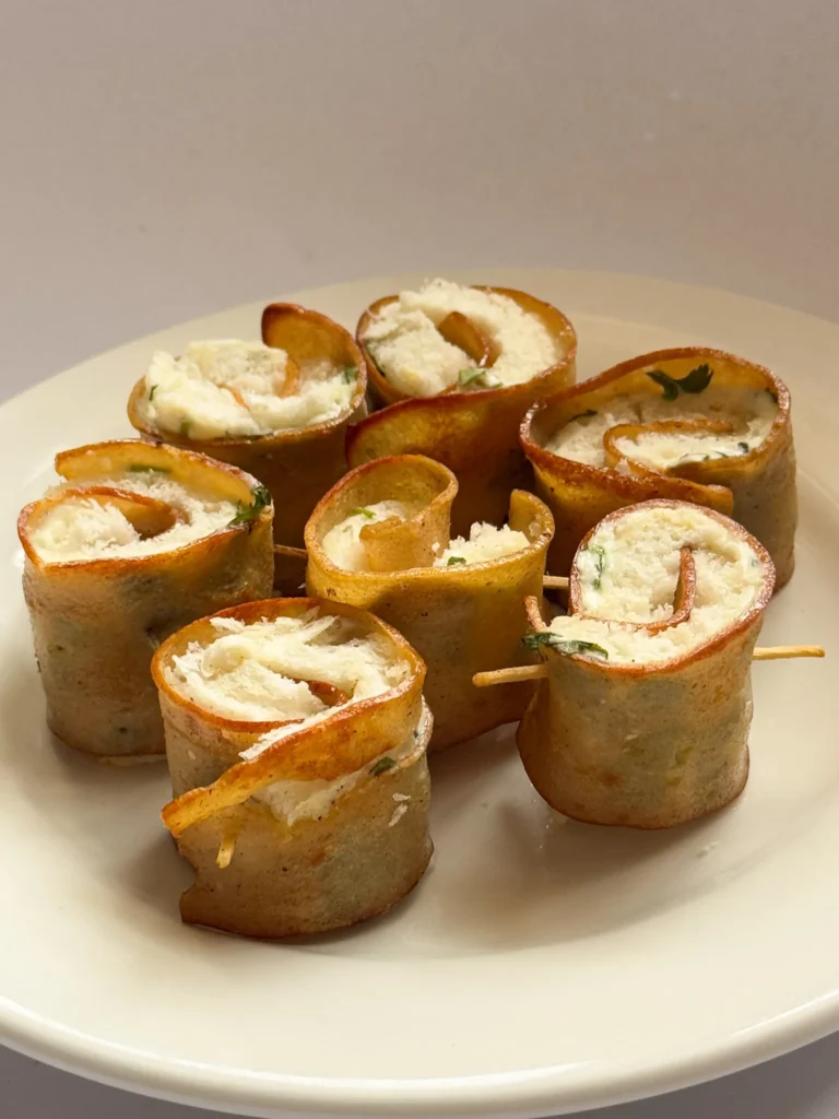 Crispy bacon cream cheese roll ups.
