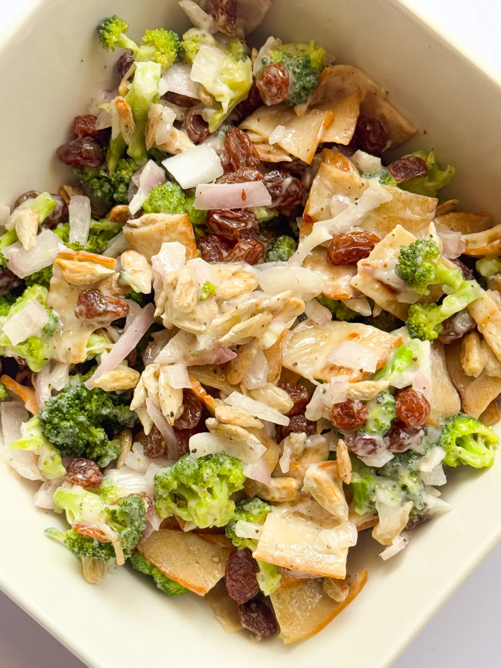 Closeup of the salad.