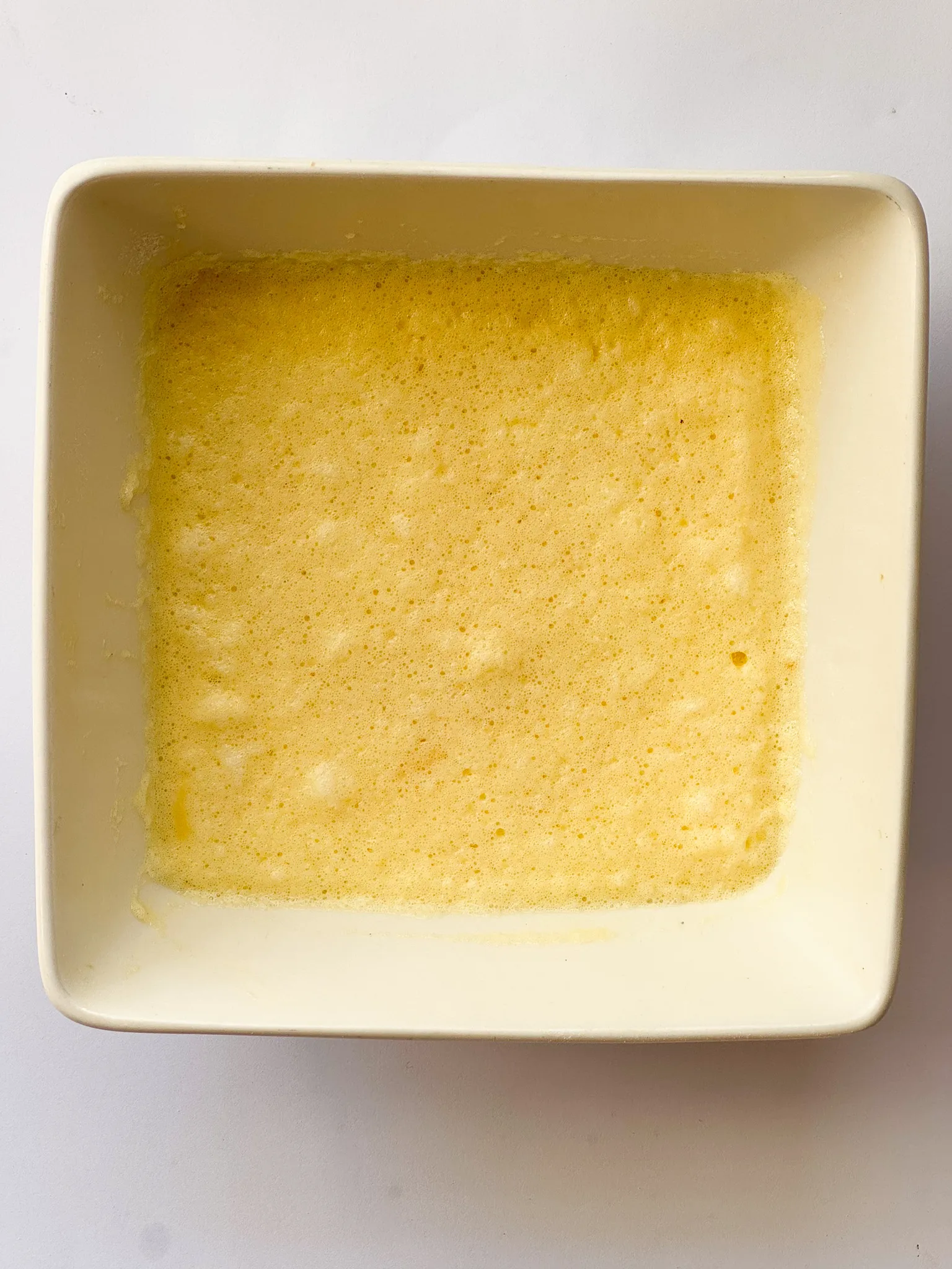 Fluffy pancakes batter.