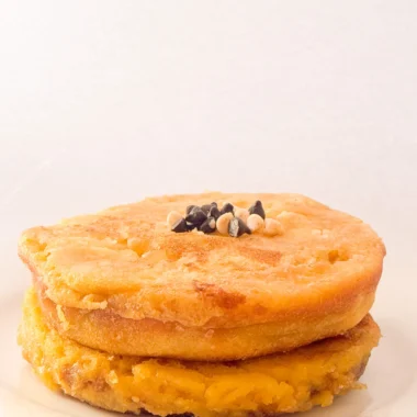 Side view of the pancake stack