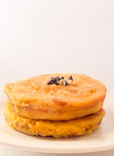 Side view of the pancake stack