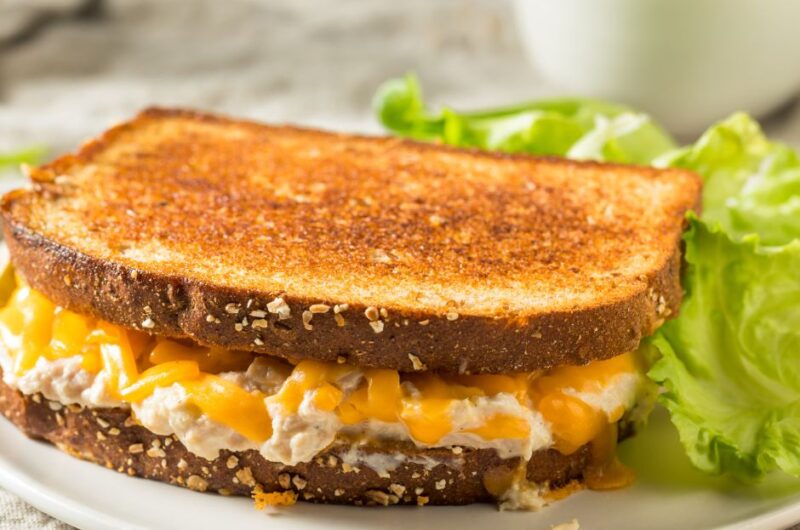 Homemade Toasted Tuna Melt Sandwich