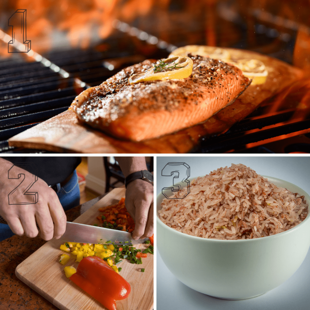 how to make Crispy Salmon Rice Bowl