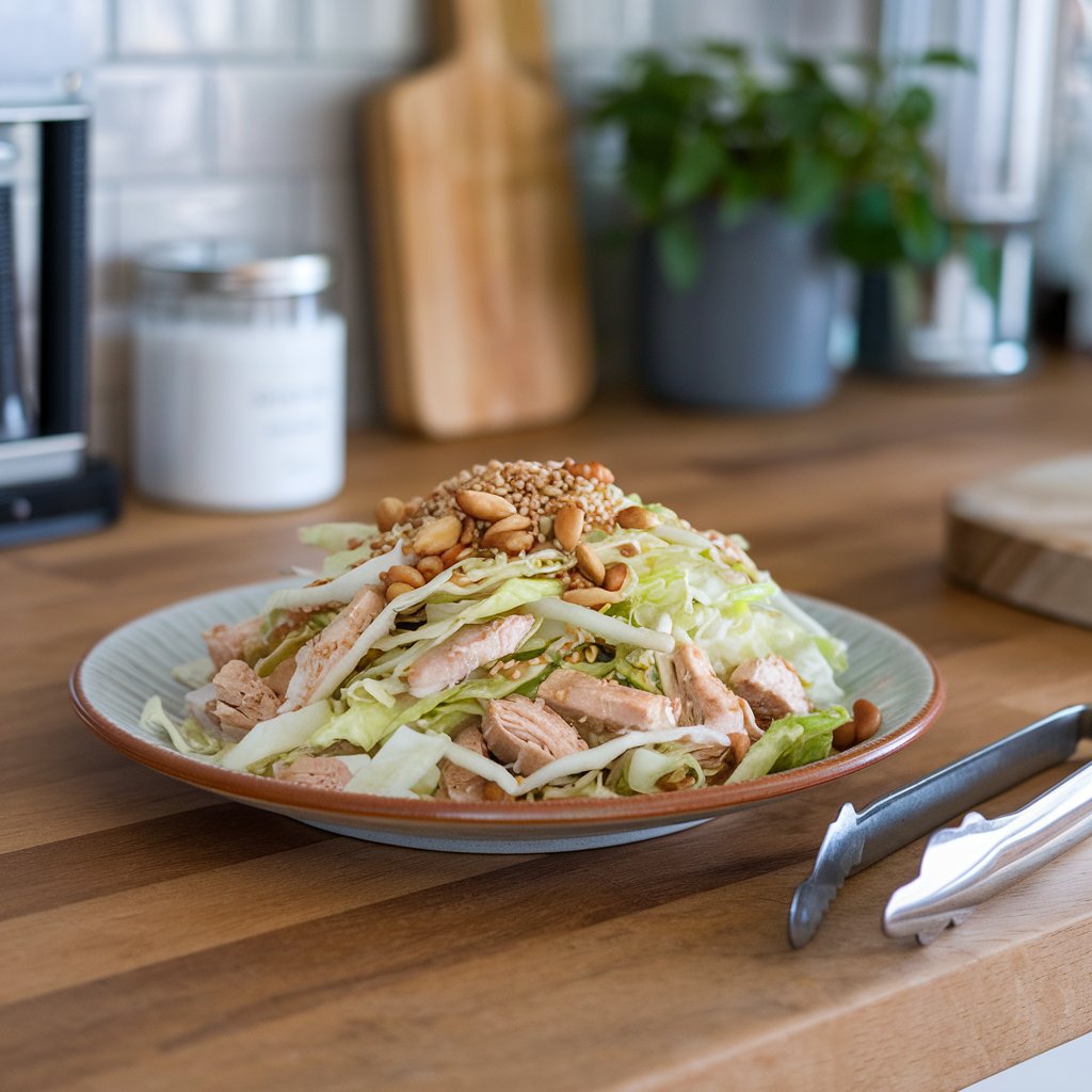 Sesame Chicken Cabbage Crunch Salad