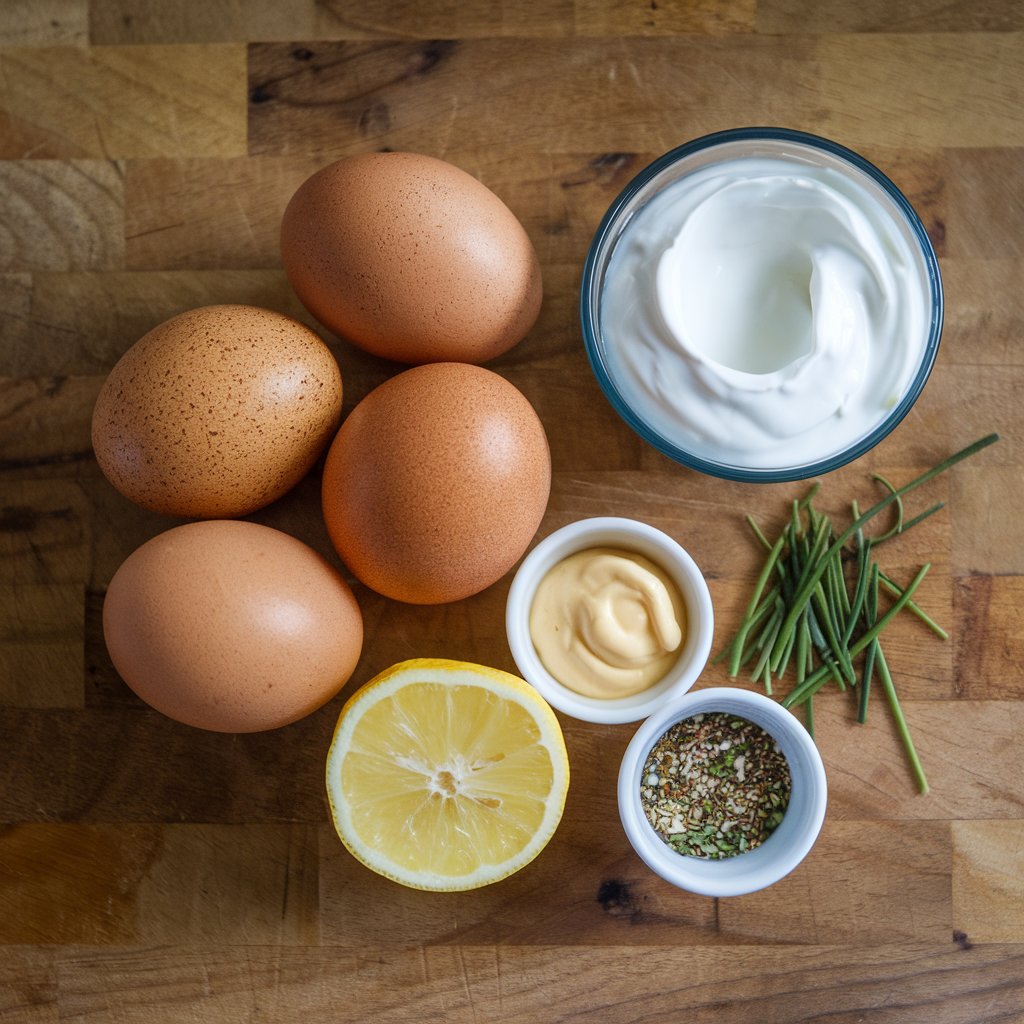 ingredients Creamy Keto Deviled Egg Salad