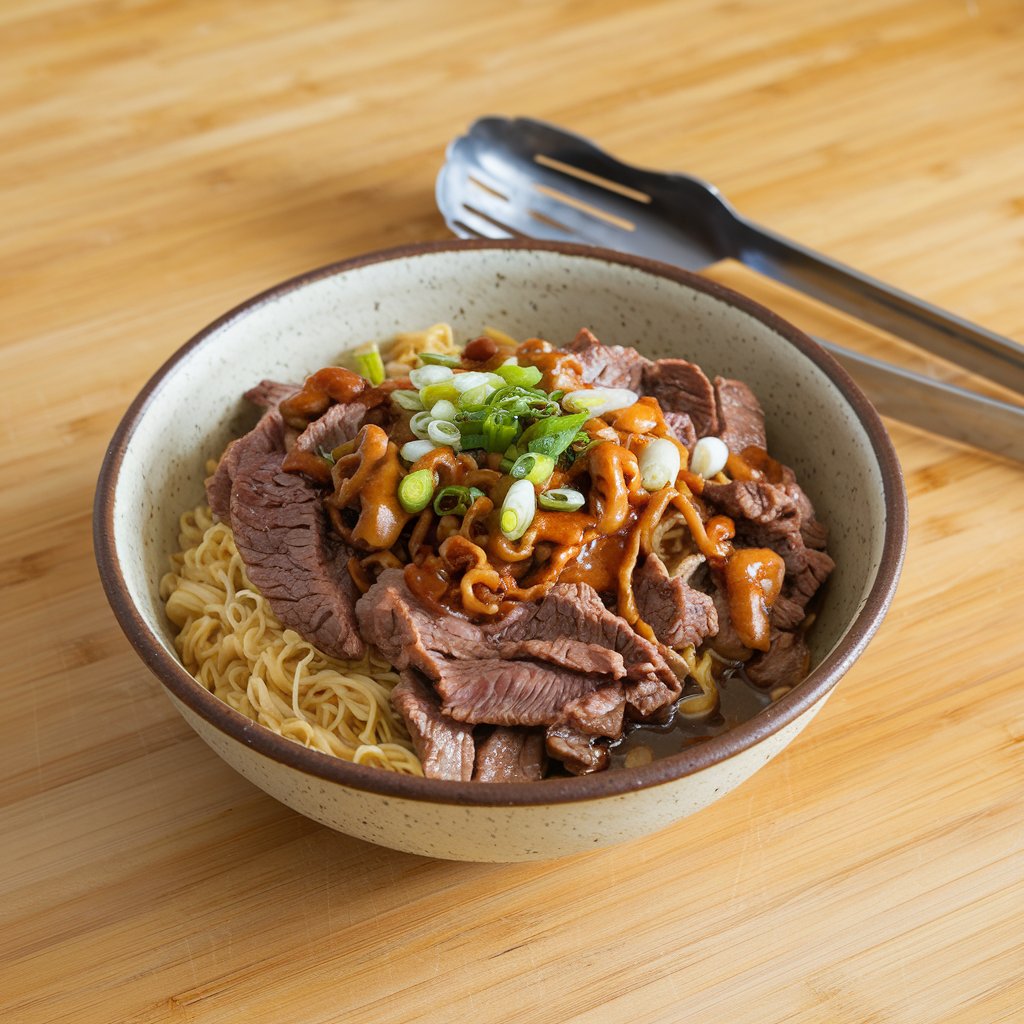 Mongolian Beef Stir-Fry with Ramen