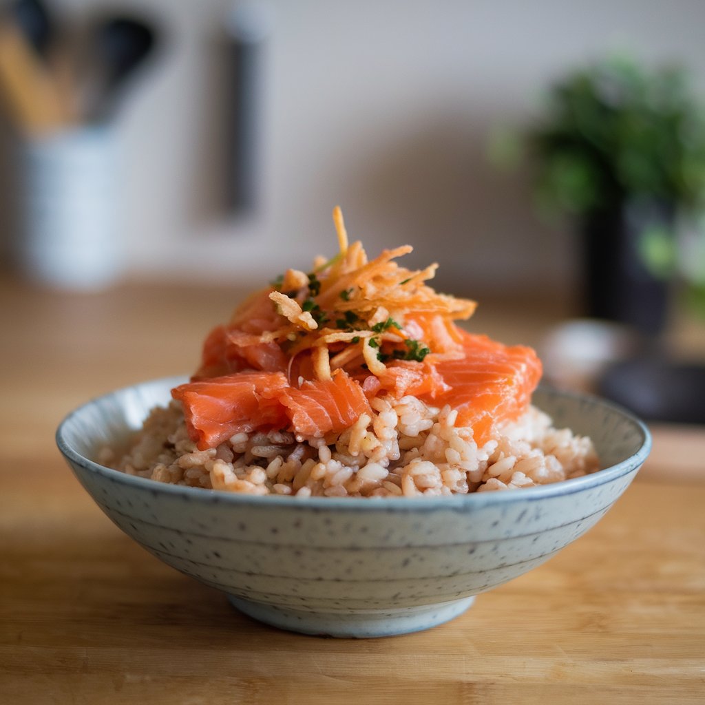 Crispy Salmon Rice Bowl