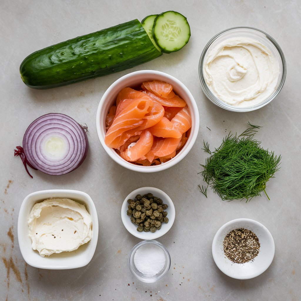 cucumber everything bagel salad ingredients