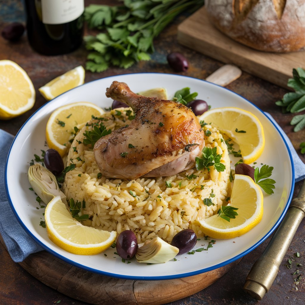 Greek Chicken and Lemon Rice how to make