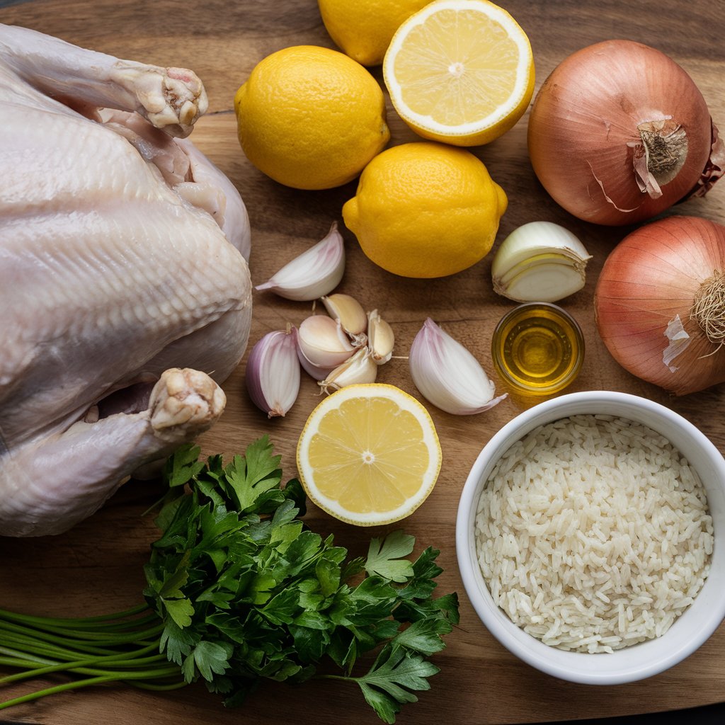 Greek Chicken and Lemon Rice ingredients