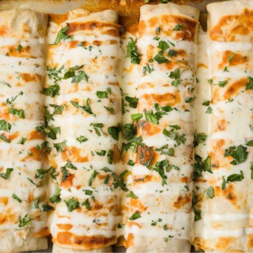 white creamy enchiladas