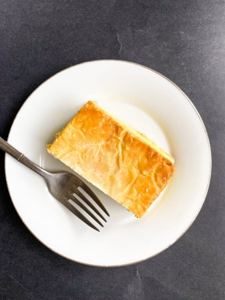 vanilla custard cream square