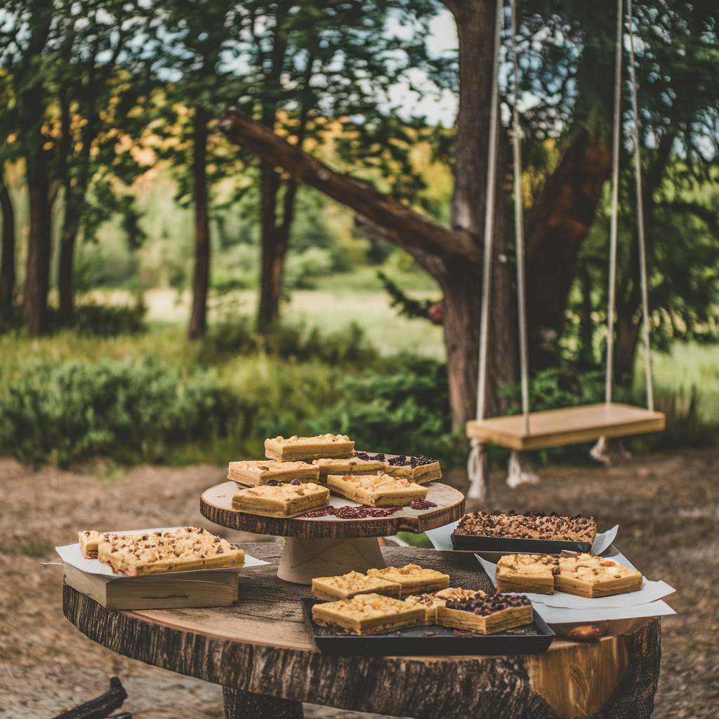 Vegan and not-so vegan blondies, combined.