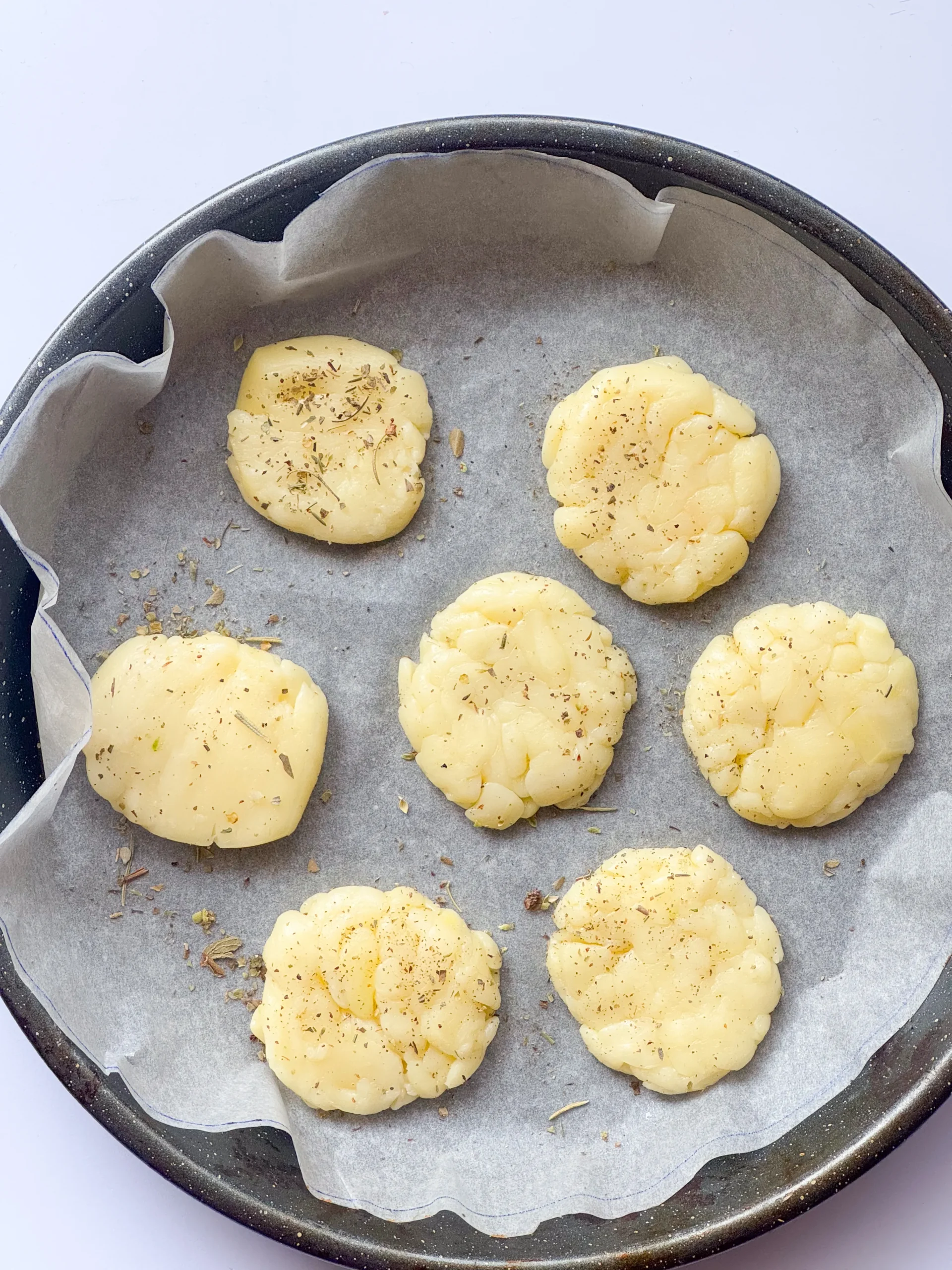 Cheese on the parchment.